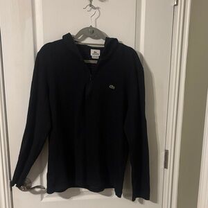 Lacoste Men's 1/4  Zip-Up Sweater with hood